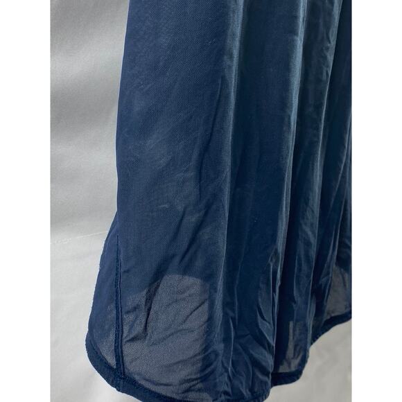 LULULEMON Women's Navy Blue Sheer Scoop-Neck Spaghetti Strap Tank Top SZ OS - Picture 6 of 9